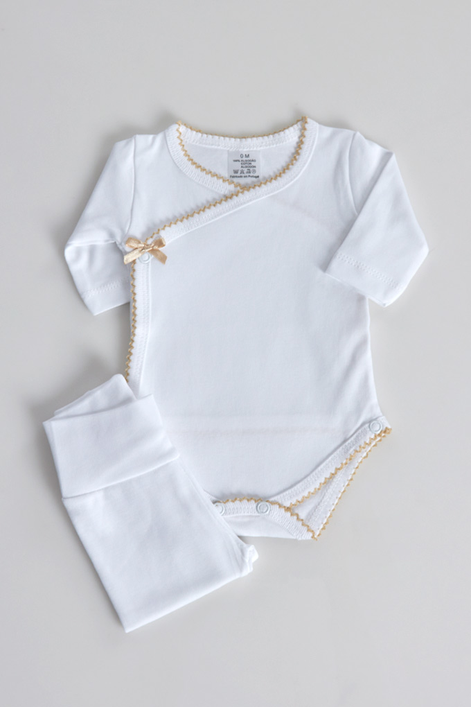 Wickelbody mit passender Babyhose Unisex