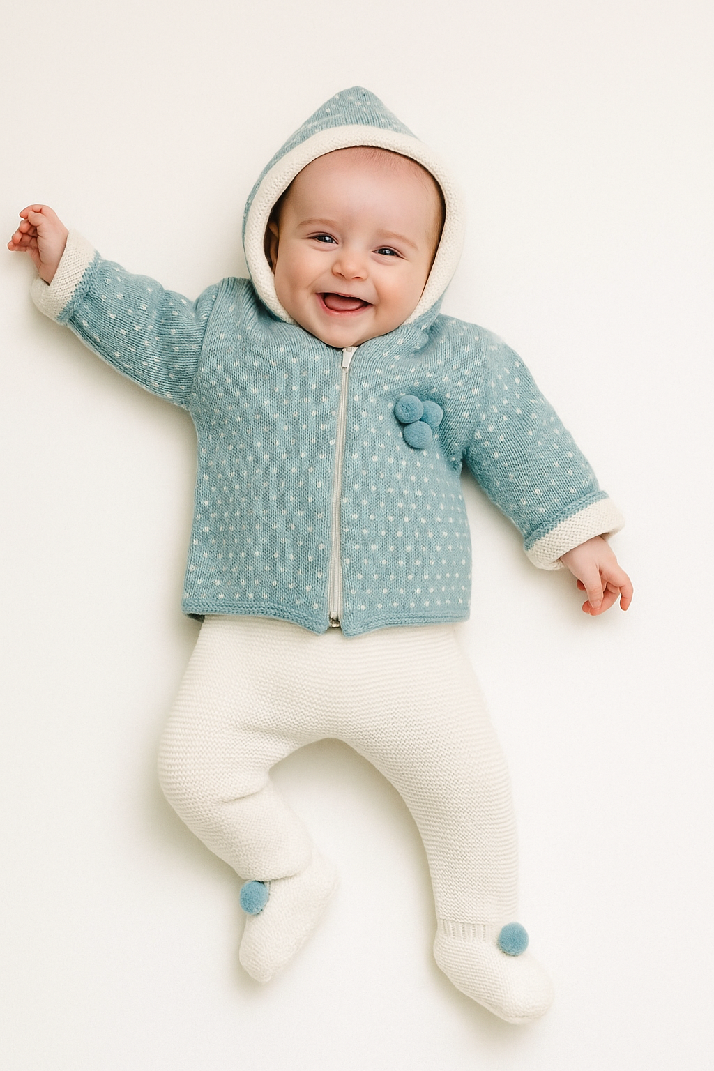 Klassisches 2-teiliges Babyset mit Kapuze – gefüttert & extra warm