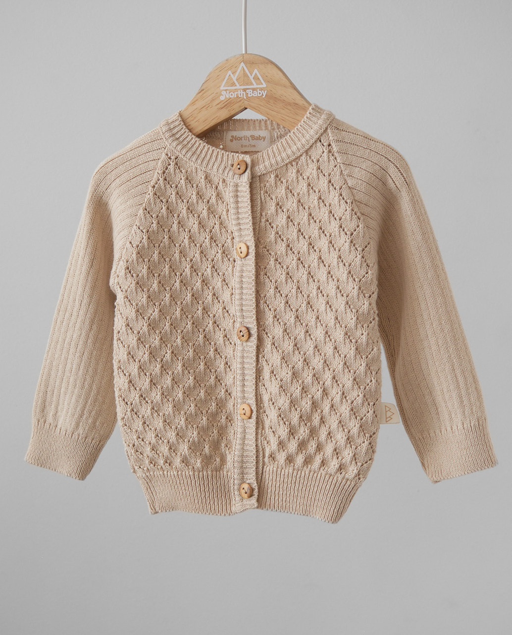 BIO-STRICKJACKE DARK OAT