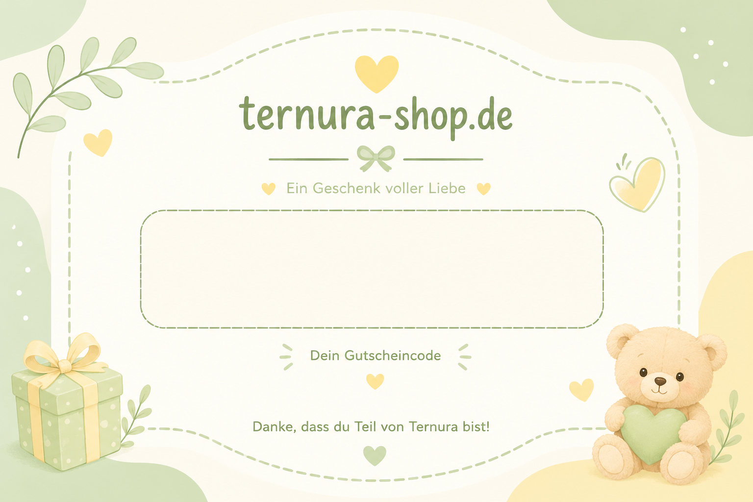 Wunschgutschein für unseren Onlineshop Betrag wählbar