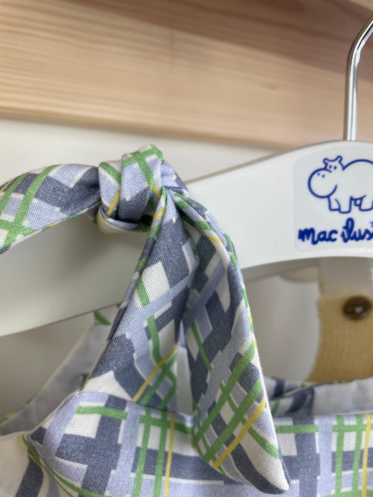 Asymmetrisches Kleid mit Karomuster aus Baumwolle