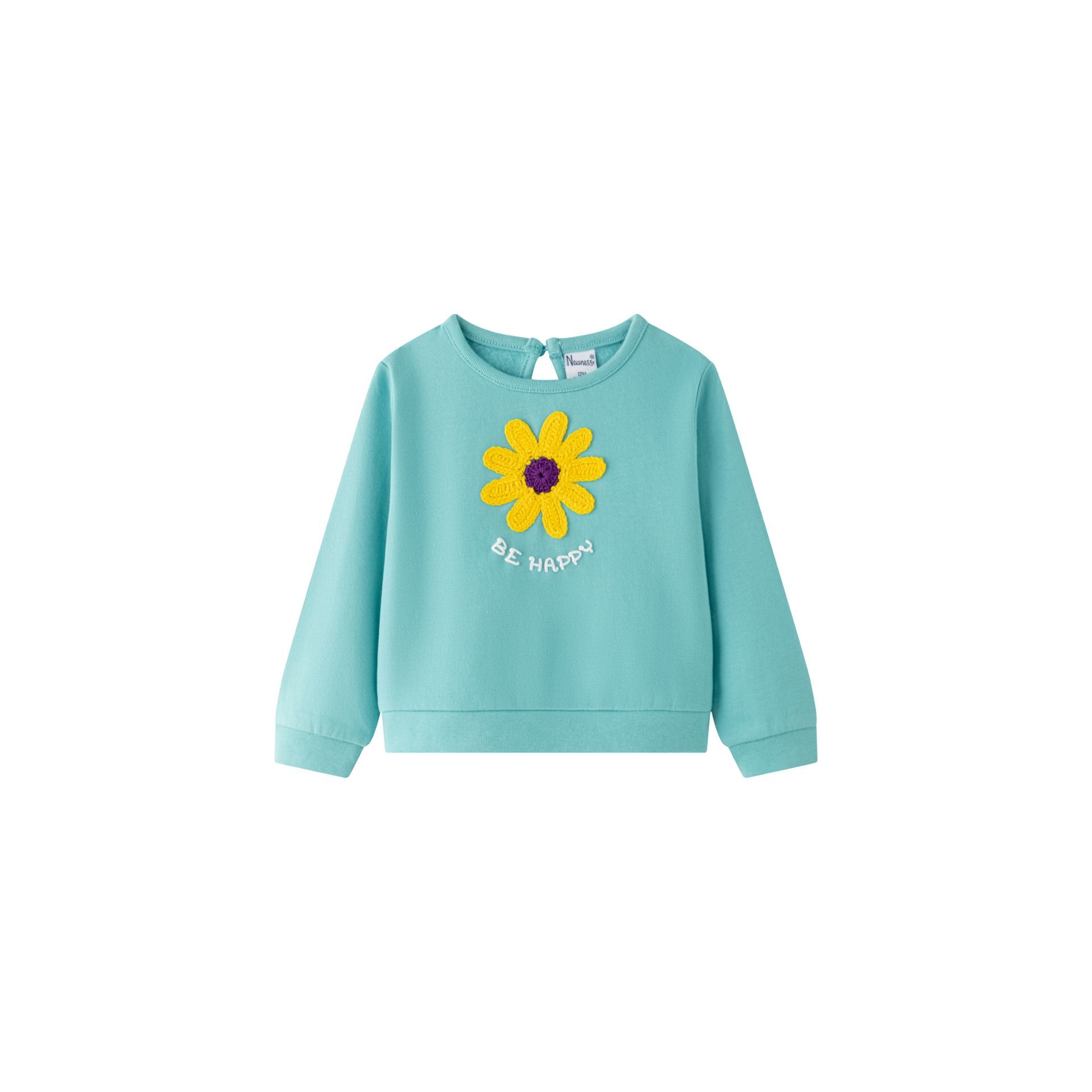 Fleece-Sweatshirt Häkelblume